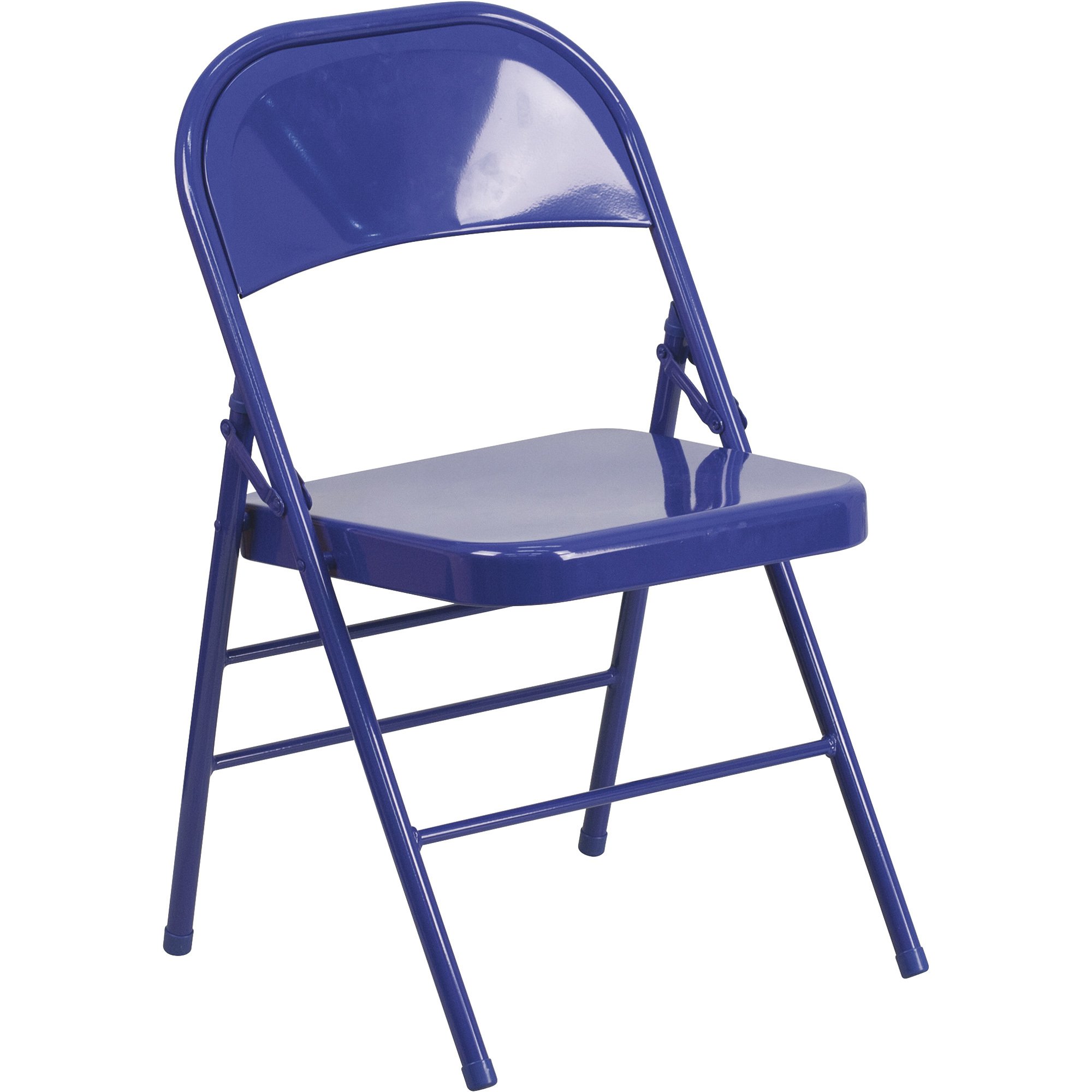 Flash Furniture Metal Folding Chair — 300-Lb. Capacity, 17in.H Seat